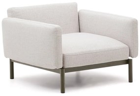 Biały metalowy fotel ogrodowy Sorells – Kave Home