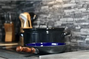 Sfinx Patelnia emaliowana z rączką drewnianą BSE, 20 cm, śred. 20 cm