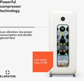 Klarstein Shirley 36cm 15 Butelek Winiarka Wolnostojąca Biały