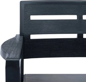 Zestaw antracytowych mebli ogrodowych - Emilly