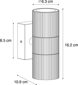 Przemysłowy kinkiet zewnętrzny czarny 2-punktowy IP44 - Vigo