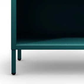 Niski regał metalowy morski / turkusowy Modern LUCA, 1000 x 900 x 350 mm