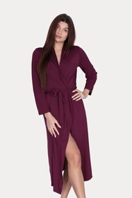 Damski bambusowy szlafrok CHANTAL XL Bordowy
