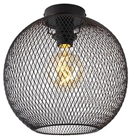 Nowoczesna lampa sufitowa czarna 30 cm - Mesh Ball