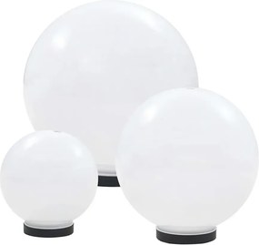 Zestaw 3 okrągłych lamp ogrodowych LED - 3X O013 N2-H60