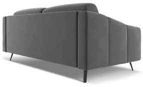 Szara aksamitna sofa 202 cm Nalu – Makamii