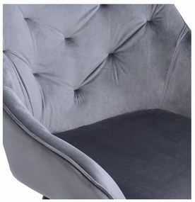 Krzesło tapicerowane K487 VELVET szare HALMAR