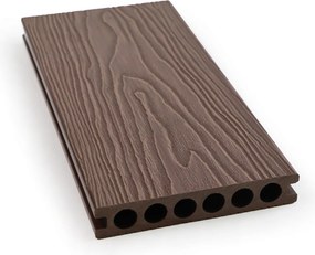 Deski tarasowe WPC, profil komorowy, 140 × 25 × 2850 mm, 4 szt., kawowa