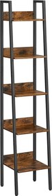 Industrialny wąski metalowy regał rustykalny brąz D6-T24