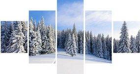 Obraz - Zima w lasach (125x70 cm)