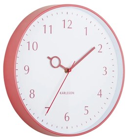 Zegar ścienny Karlsson 5992RD design czerwony, średnica 30 cm