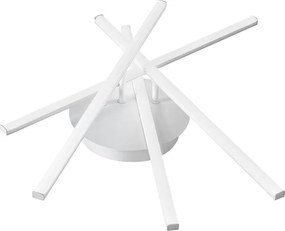 Nowoczesna lampa sufitowa LED Tullia, 40 W, 2200 lm, ciepłe światło 3000 K, wzór gwiazdy, aluminium satynowane białe, IP20, zintegrowana dioda LED