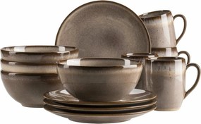 Mäser Zestaw naczyń śniadaniowych 12 szt. SMOKY'S– brązowy
