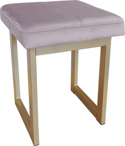 Taboret SOLID tkanina Welur stelaż metalowy STOŁEK LOFT : Kolor Stelaża - Złoty, Kolor tkaniny - VELVET - MG55, Typ tkaniny - Velvet, Wysokość - 45 cm