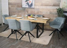 Krzesło do jadalni MCW-K28 (zestaw 6 sztuk),  tkanina/tekstylia jasnoszary