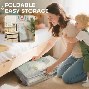 AIYAPLAY Mata dla niemowląt, motyw zwierząt, pianka, 1,5 cm gruba wyściółka, antypoślizgowa