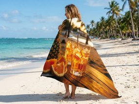 Ręcznik plażowy szybkoschnący XXL SUNTRICO kolorowy 150 x 210 cm, 100% mikrofibra