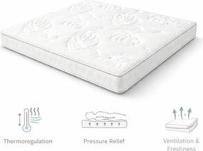 Średnio twardy sprężynowy materac termoregulacyjny 180x200 cm Memory Luna – Bonami Selection