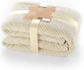Beżowy koc z mikrowłókna DecoKing Henry, 70x150 cm