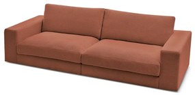 Sztruksowa sofa w kolorze terakoty 274 cm Leonard – Bobochic Paris
