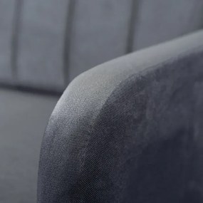 Wersalka Rozkładana z Funkcją Spania LUMO Dwuosobowa Szara Nowoczesna do Salonu