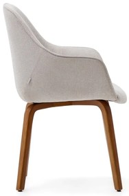 Beżowy tapicerowany fotel jadalniany Aleli – Kave Home