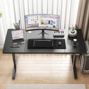 Biurko Elektryczne Podnoszone Czarne 160x80 Regulowane Wysokości 72-118 cm