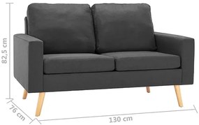 2-osobowa ciemnoszara sofa - Eroa 2Q