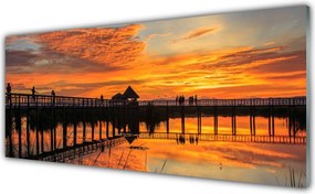 Szkło Dekoracyjne do Kuchni Most Wiszący Nad Oceanem