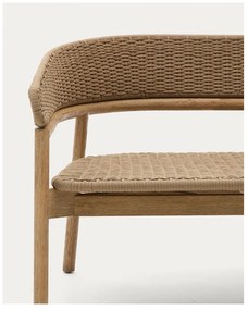 Beżowo-naturalna sofa ogrodowa z litego drewna akacjowego Arinella – Kave Home