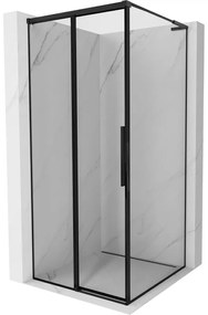 Mexen Rox L kabina prysznicowa rozsuwana lewa 90 x 90 cm, czarna ramka , czarna - 8C2L-090-090-70-70-L