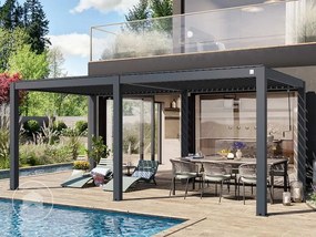 PRIMEYARD 3x6m Pergola Deluxe, lamelowa, antracyt - (400127)