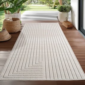 Dywan uniwersalny Nova 3D Geometria kremowy 240 cm x 340 cm
