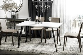 Stół rozkładany LIWIA 130(210)x80 biały połysk