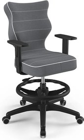 Obrotowe krzesło do biurka Duo Black rozmiar 5 (146-176,5 cm) z podnóżkiem