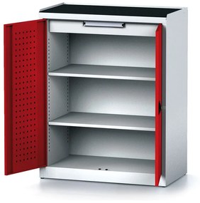 Szafa warsztatowa MECHANIC, 1170 x 920 x 500 mm, 2 półki, 1 szuflada, czerwone drzwi