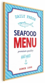 Plakat Menu 60x90 cm z ramą złotą bez marginesu ARTGEIST B