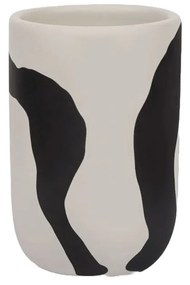 Czarno-biały ceramiczny kubek na szczoteczki do zębów Icon – Mette Ditmer Denmark