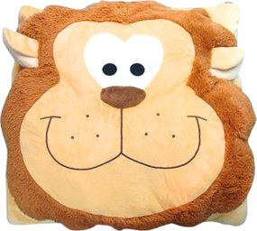 PROMOCJA Dziecięca poduszka CUDDLI FRIENDS 70x70 cm pluszowa - różne kolory II. jakość Kolor: Niebieski