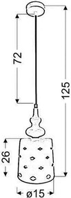Biała lampa wisząca z ażurowym kloszem - 2X V153 F1-M20