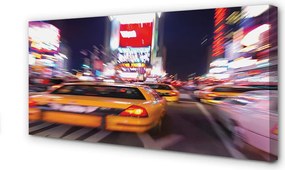 Fotoobraz na płótnie Samochód w Nocnym Mieście