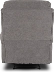 Fotel Rozkładany z Podnóżkiem KOBE Szary Nowoczesny