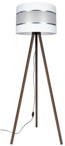 Lampa stojąca CORAL 1xE27/60W/230V brązowo-biała/chrom