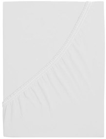 PrzytulneMieszkanie.pl Prześcieradło jersey z mako bawełny LUXORA białe 180 x 200 cm