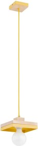 Lampa wisząca na lince MIKO 1xE27/15W/230V żółta/beżowa