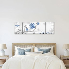 Obraz - Niebieskie łabędzie (170x50 cm)