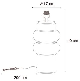 Designerska lampa stołowa czarna ceramiczna 17 cm bez klosza - AlisiaDesignerski Oswietlenie wewnetrzne