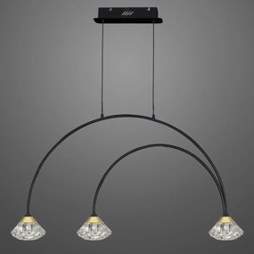 Wisząca lampa z trzema akrylowymi kryształkami Tiffany No.3 CL1