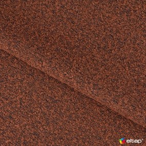 Tapicerowane łóżko dwuosobowe ze schowkiem ze stelażem 160x200 cm w kolorze terakoty Pointt – ELTAP