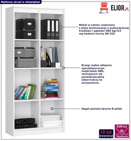 Biały regał na zabawki do pokoju dziecięcego P5-A41